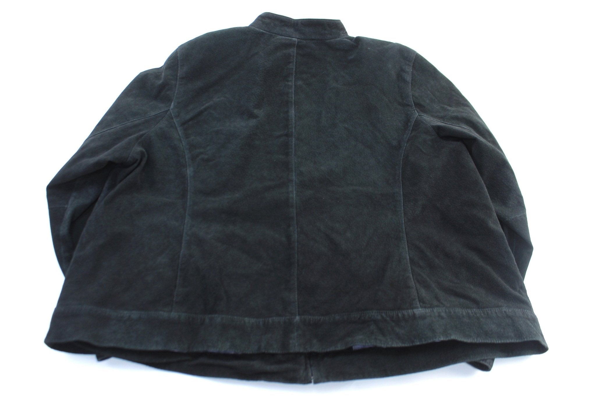 Women's Soft by Avenue Black Suede Zip Up Jacket - Jacket - Thrifted Threads