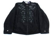 Women's Soft by Avenue Black Suede Zip Up Jacket - Jacket - Thrifted Threads