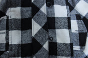 Women's SouthPole Black & White Plaid Hooded Jacket - ThriftedThreads.com