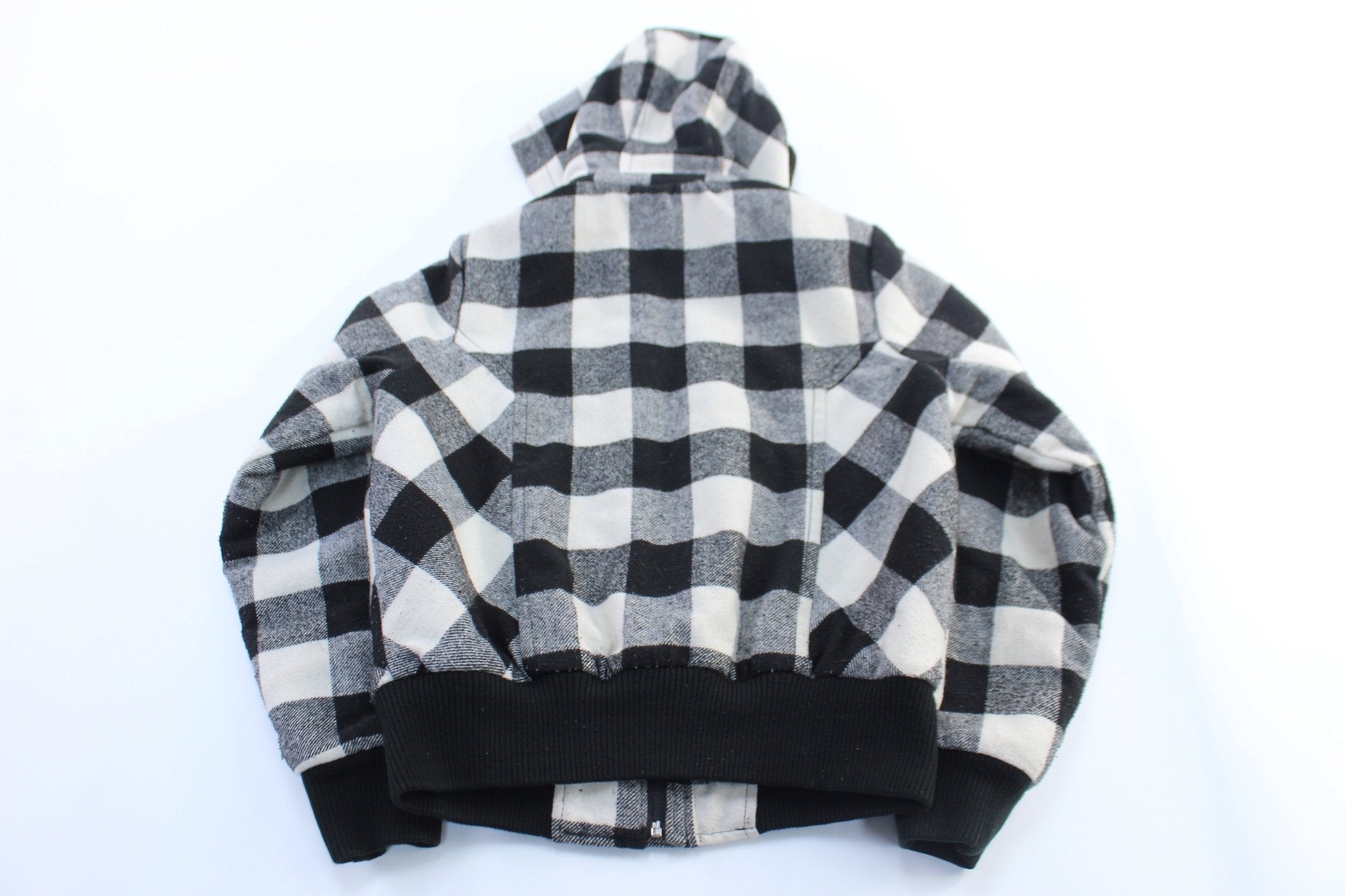 Women's SouthPole Black & White Plaid Hooded Jacket - Jacket - Thrifted Threads