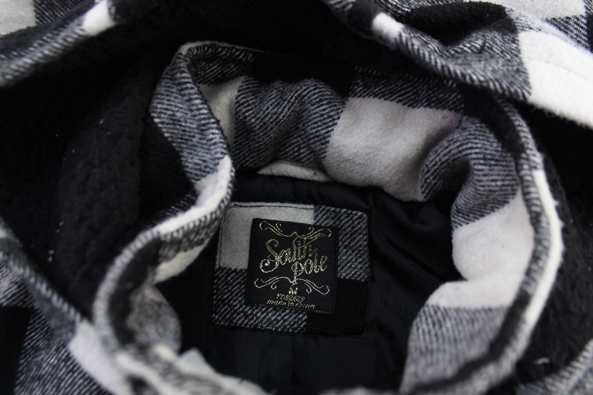 Women's SouthPole Black & White Plaid Hooded Jacket - Jacket - Thrifted Threads