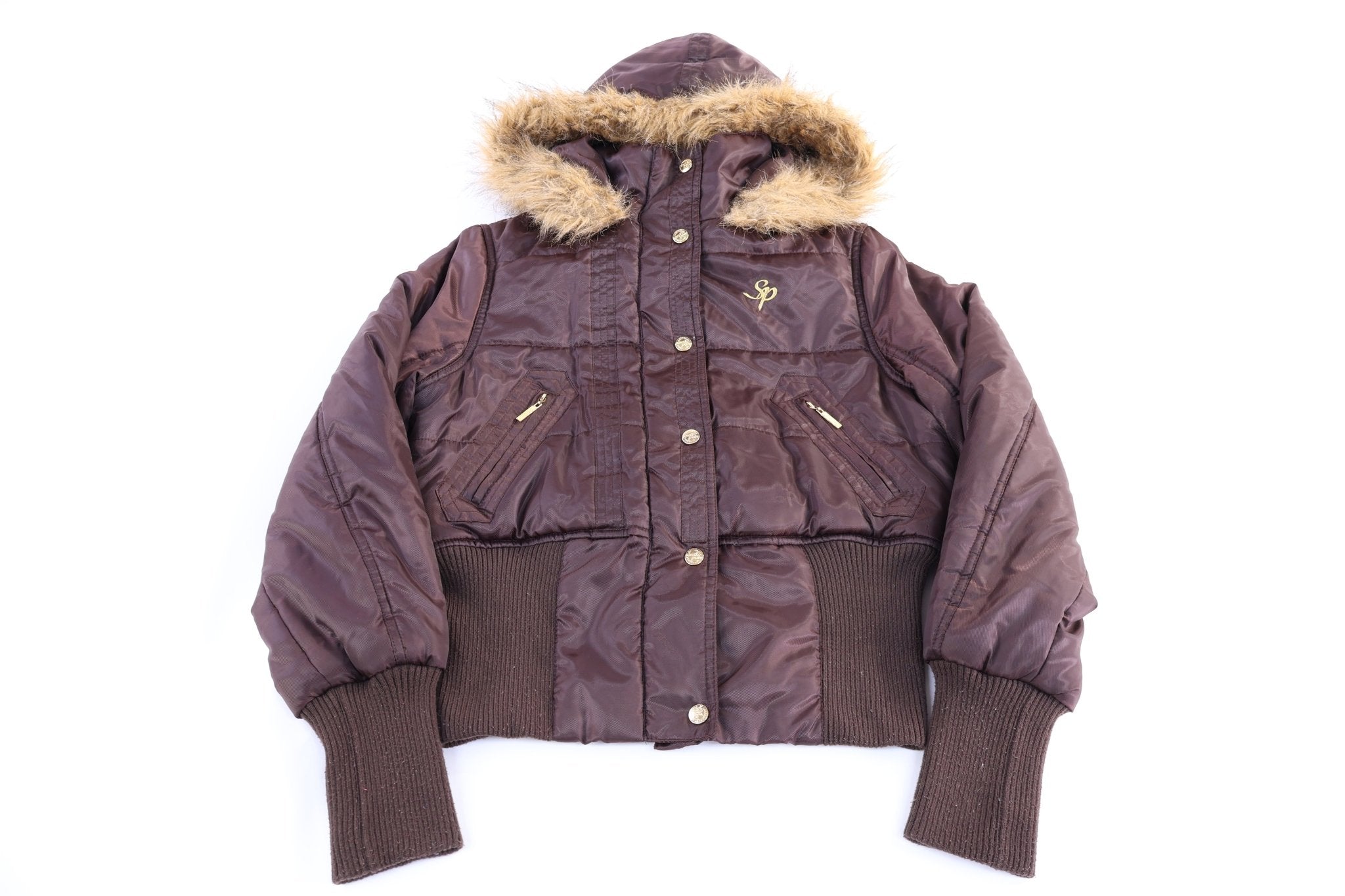 Women's Southpole Brown Puffer Jacket - Jacket - Thrifted Threads