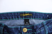 Women's SouthPole Embroidered Dark Wash Denim Jeans - ThriftedThreads.com