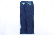 Women's SouthPole Embroidered Dark Wash Denim Jeans - ThriftedThreads.com