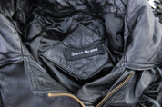 Women's Steer Brand Black Fringed Leather Zip Up Jacket - ThriftedThreads.com