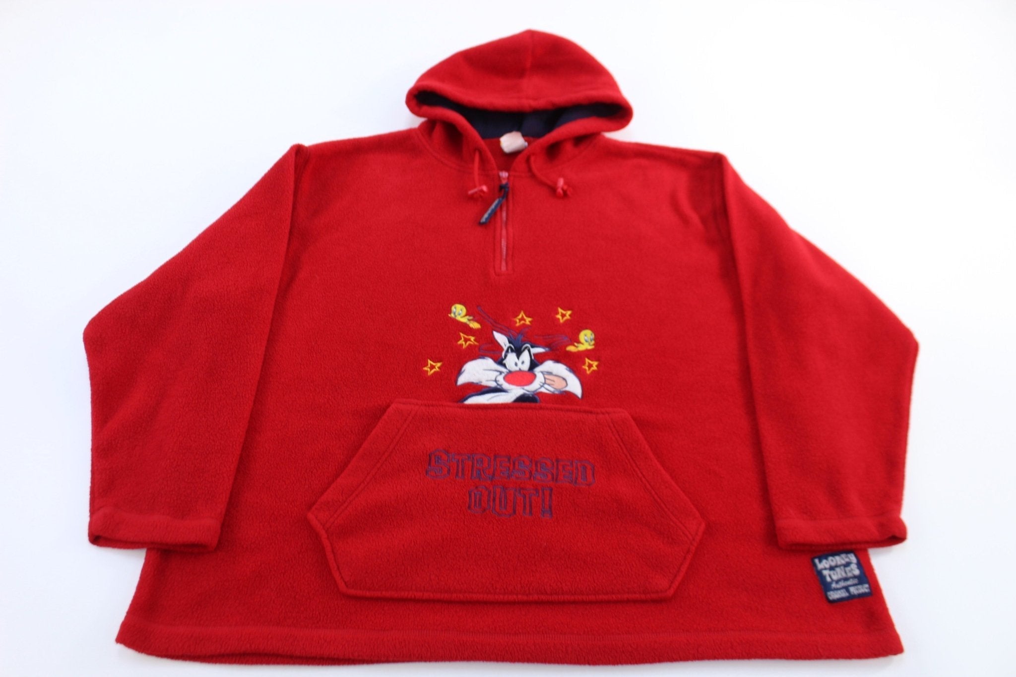 Women's Sylvester & Tweety Bird Fleece Pullover Hoodie - Jackets - Thrifted Threads