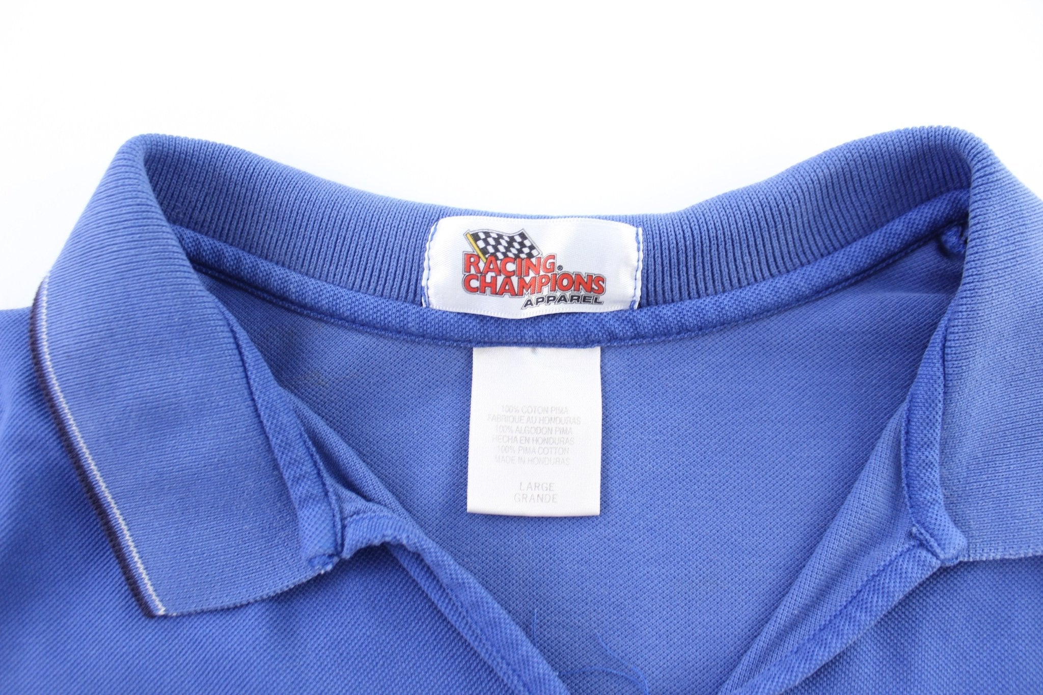 Women's Team Lowe's Racing Blue Button Up Polo - ThriftedThreads.com