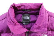 Women's The North Face 550 Embroidered Logo Purple Zip Up Jacket - ThriftedThreads.com