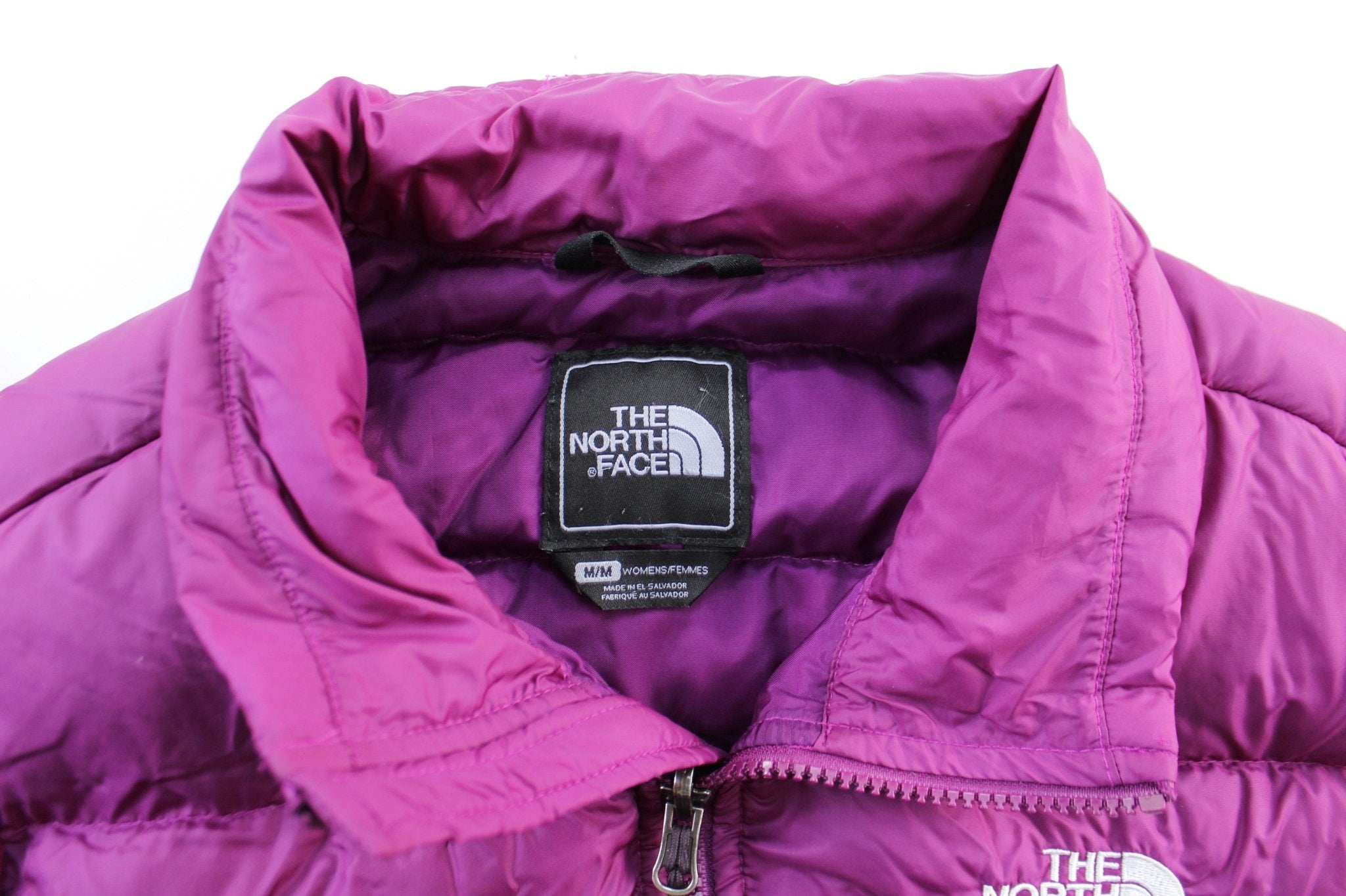 Women's The North Face 550 Embroidered Logo Purple Zip Up Jacket - ThriftedThreads.com