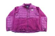 Women's The North Face 550 Embroidered Logo Purple Zip Up Jacket - ThriftedThreads.com