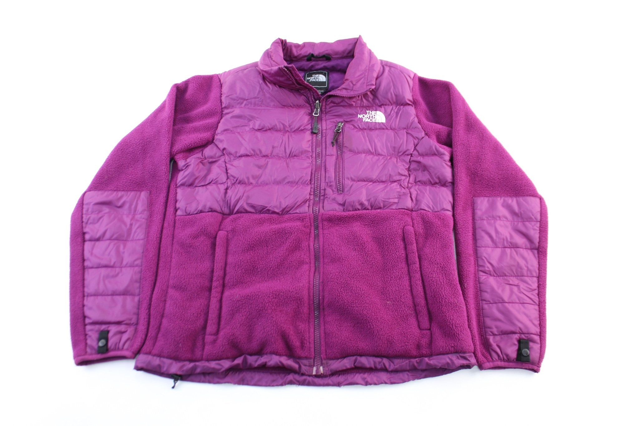 Women's The North Face 550 Embroidered Logo Purple Zip Up Jacket - ThriftedThreads.com