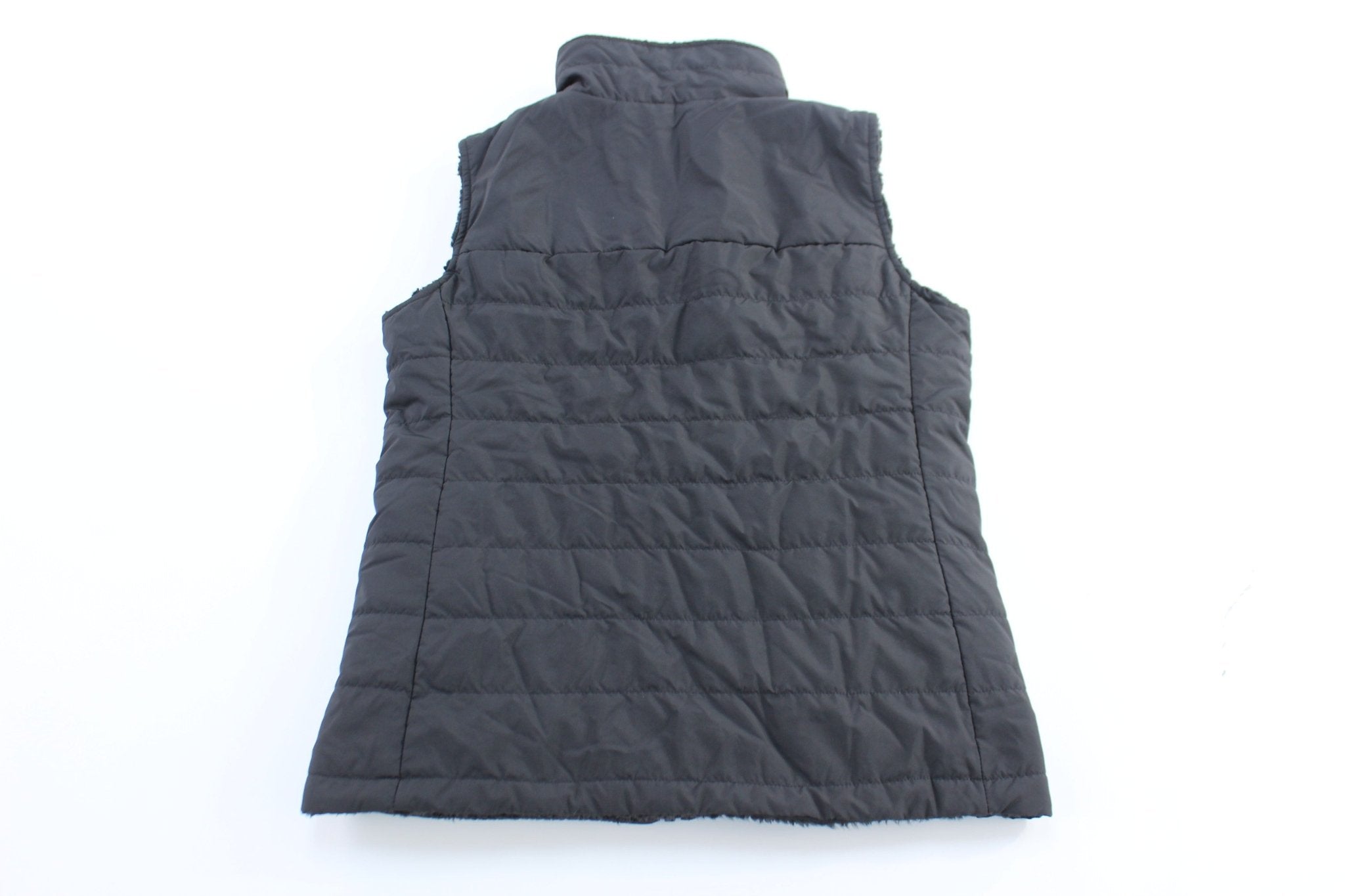 Women's The North Face Black Reversible Zip Up Vest - ThriftedThreads.com