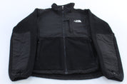 Women's The North Face Embroidered Logo Black Denali Fleece Jacket - ThriftedThreads.com