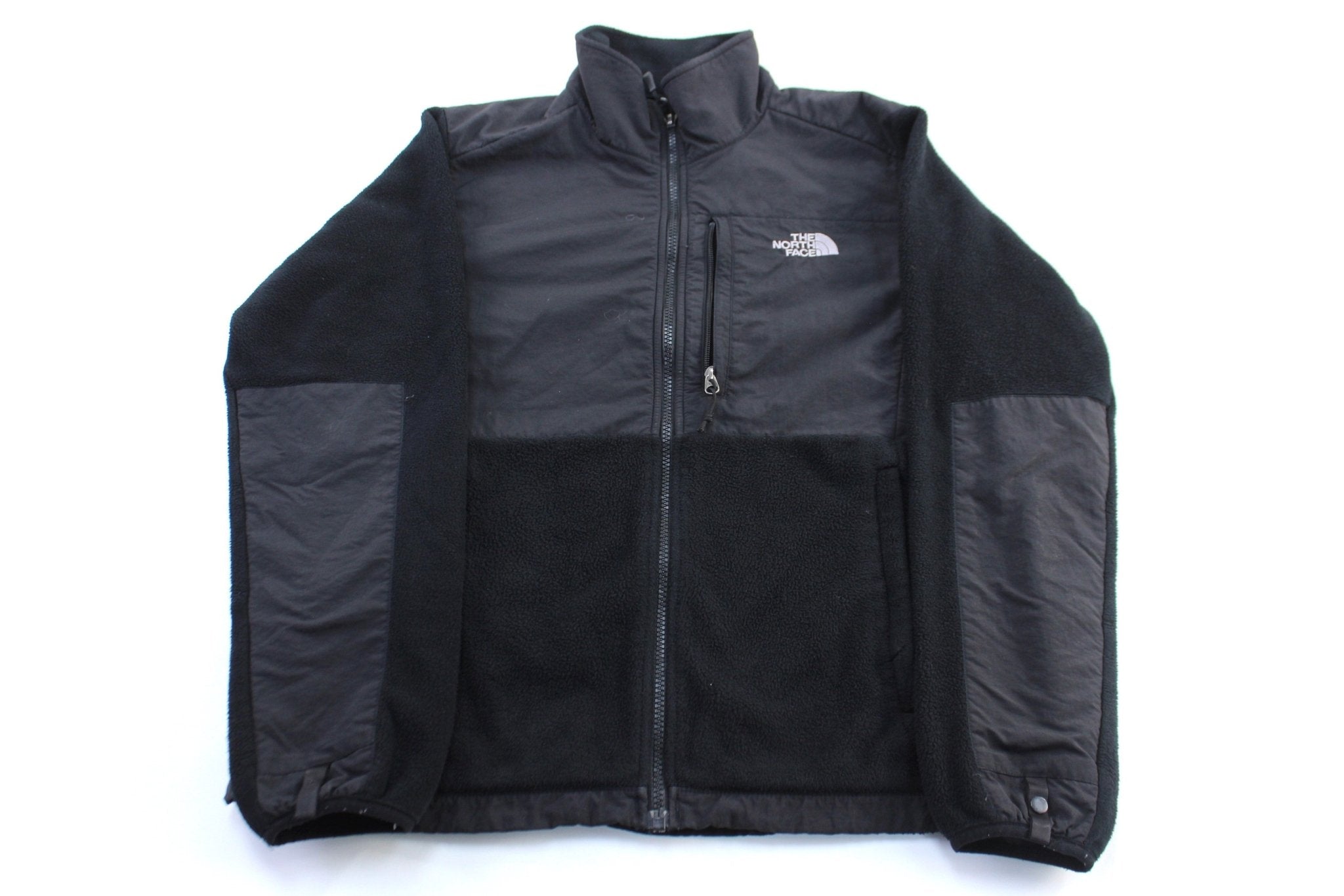 Women's The North Face Embroidered Logo Black Denali Jacket - ThriftedThreads.com