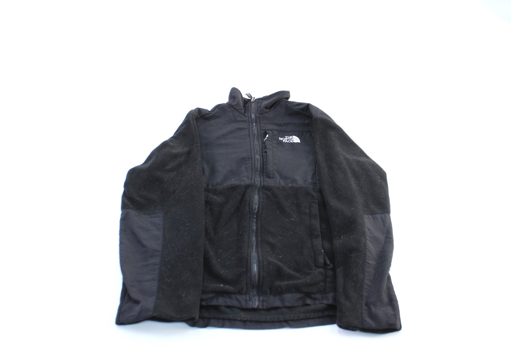 Women's The North Face Embroidered Logo Black Denali Jacket - ThriftedThreads.com