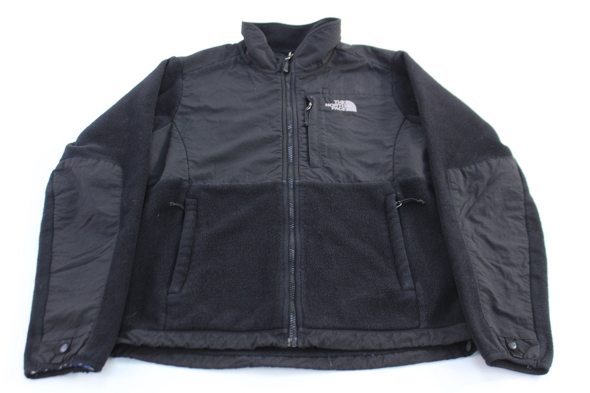 Women's The North Face Embroidered Logo Black Denali Jacket - ThriftedThreads.com