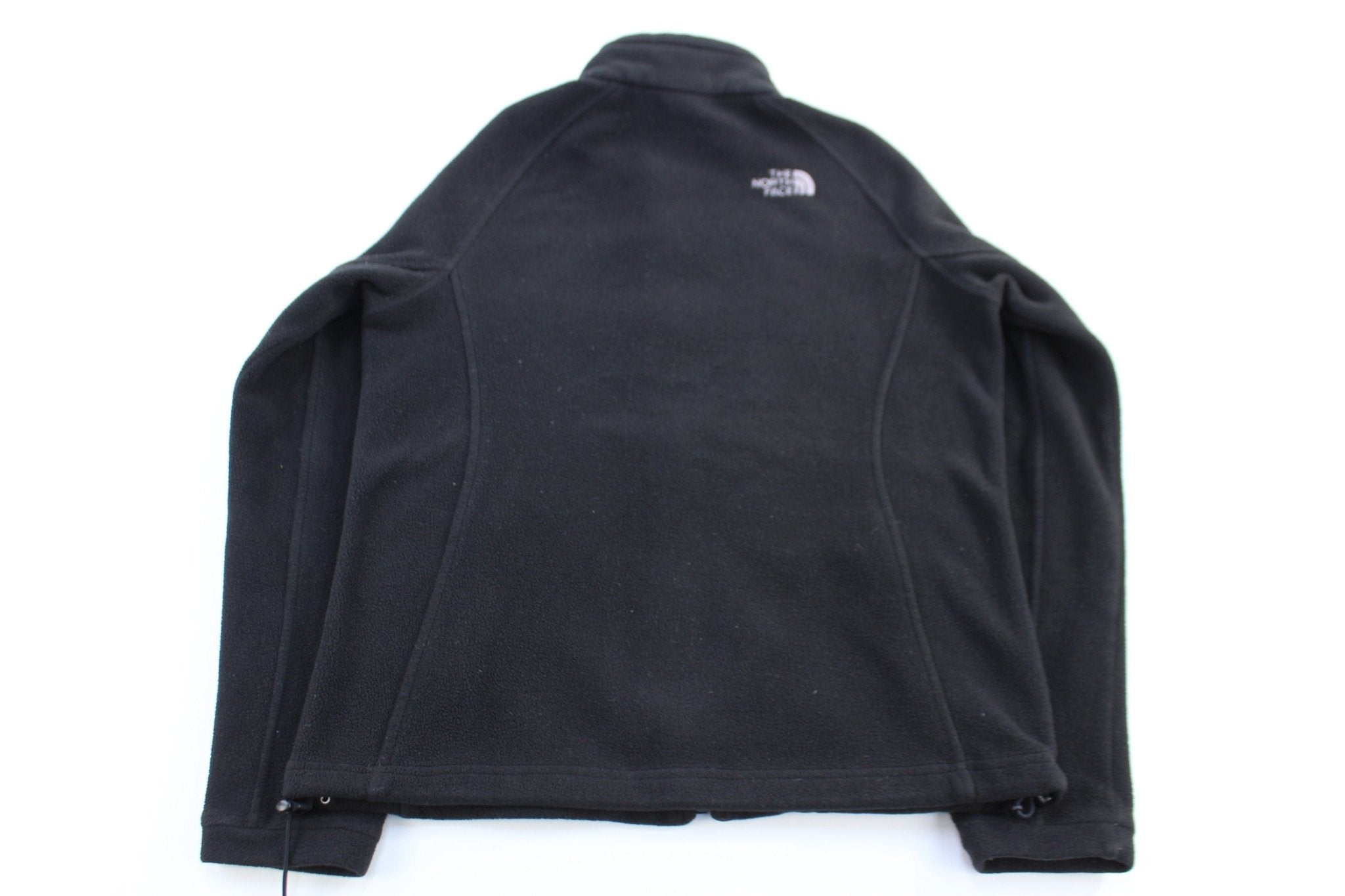 Women's The North Face Embroidered Logo Black Fleece Jacket - Jacket - Thrifted Threads