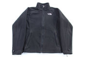 Women's The North Face Embroidered Logo Black Fleece Jacket - Jacket - Thrifted Threads