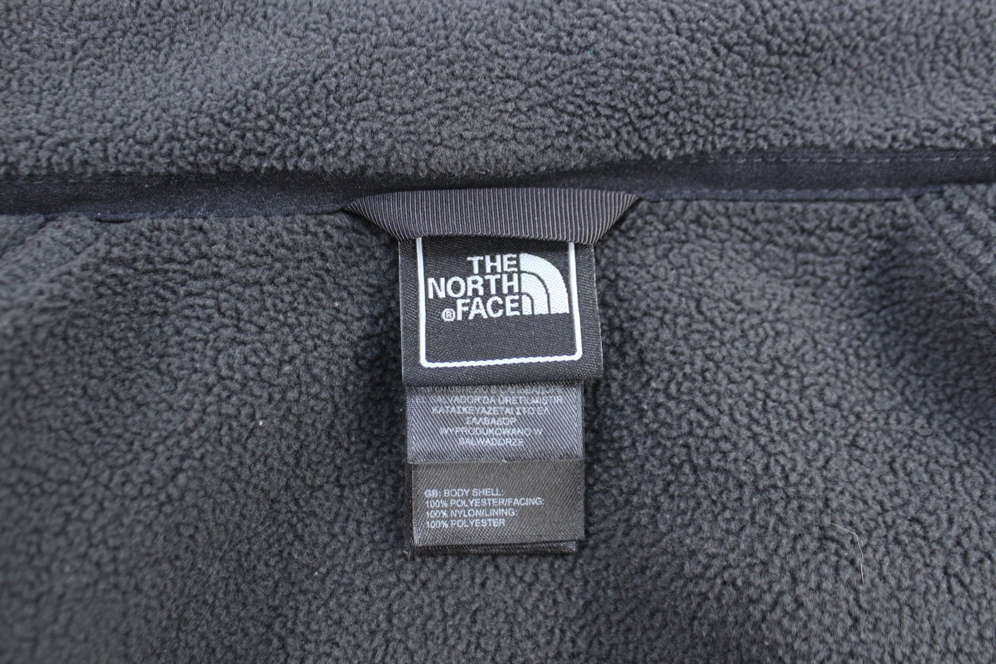 Women's The North Face Embroidered Logo Black Fleece Vest - ThriftedThreads.com