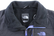 Women's The North Face Embroidered Logo Black & Purple Zip Up Jacket - ThriftedThreads.com