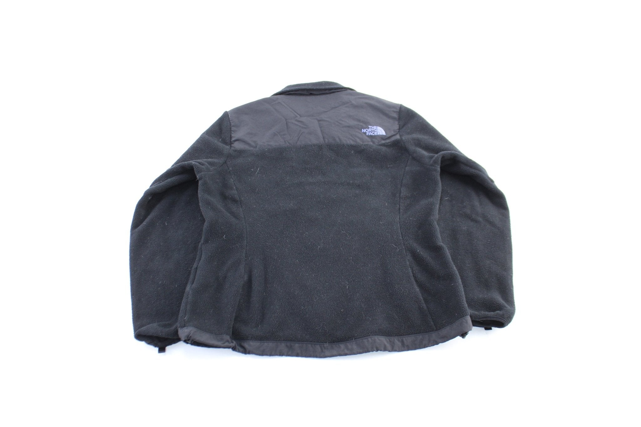 Women's The North Face Embroidered Logo Black & Purple Zip Up Jacket - ThriftedThreads.com