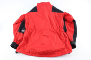 Women's The North Face Embroidered Logo Black & Red Goretex Jacket - ThriftedThreads.com