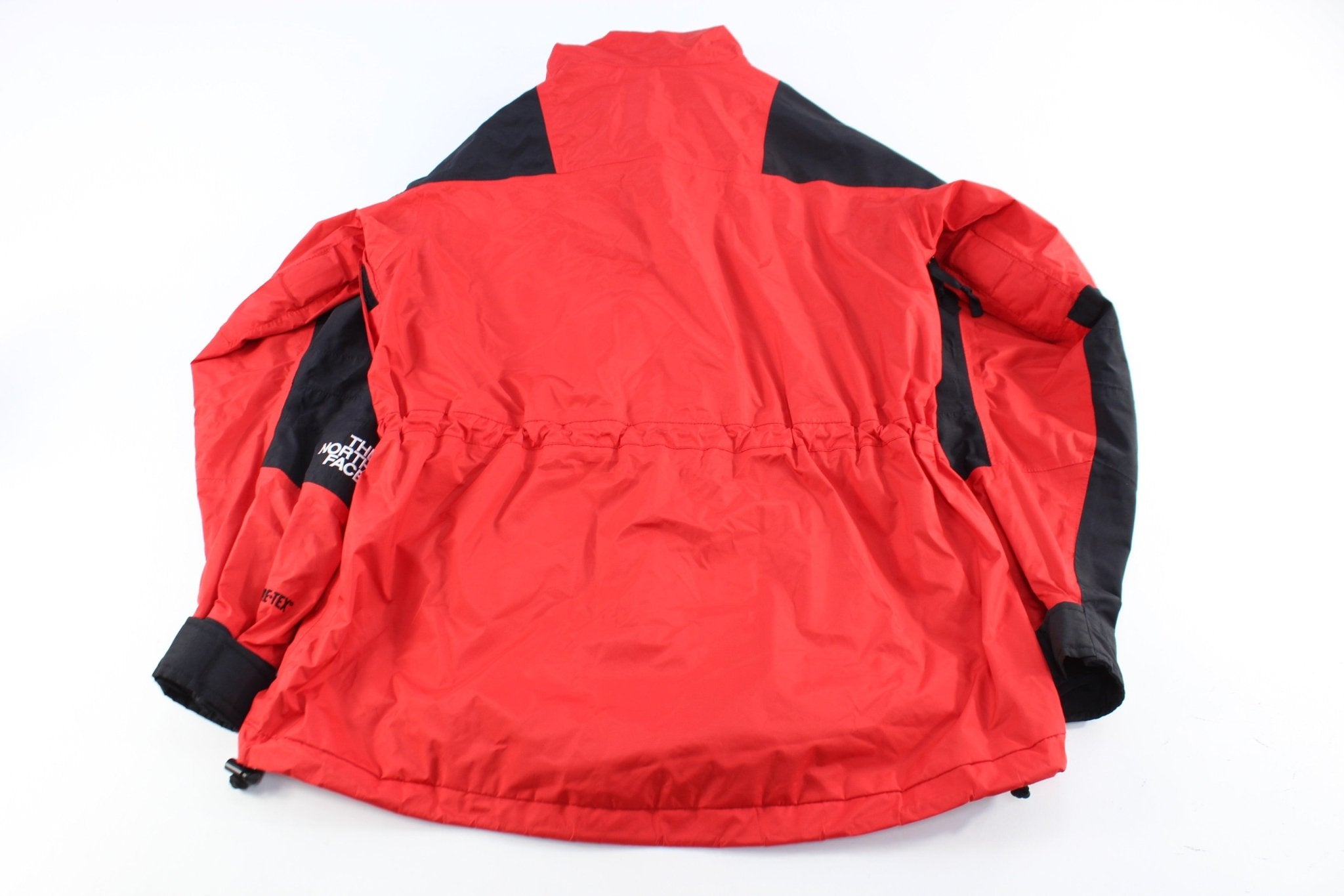 Women's The North Face Embroidered Logo Black & Red Goretex Jacket - ThriftedThreads.com