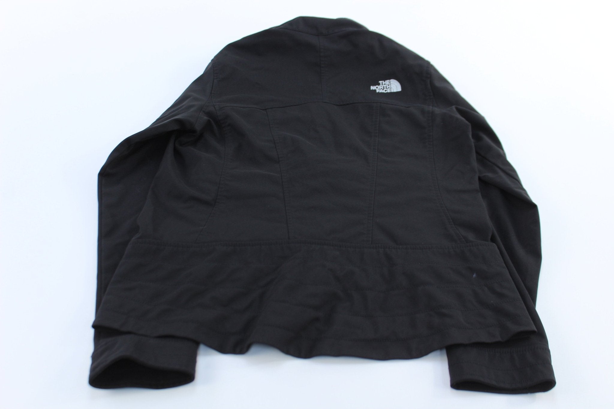 Women's The North Face Embroidered Logo Black Shell Jacket - ThriftedThreads.com