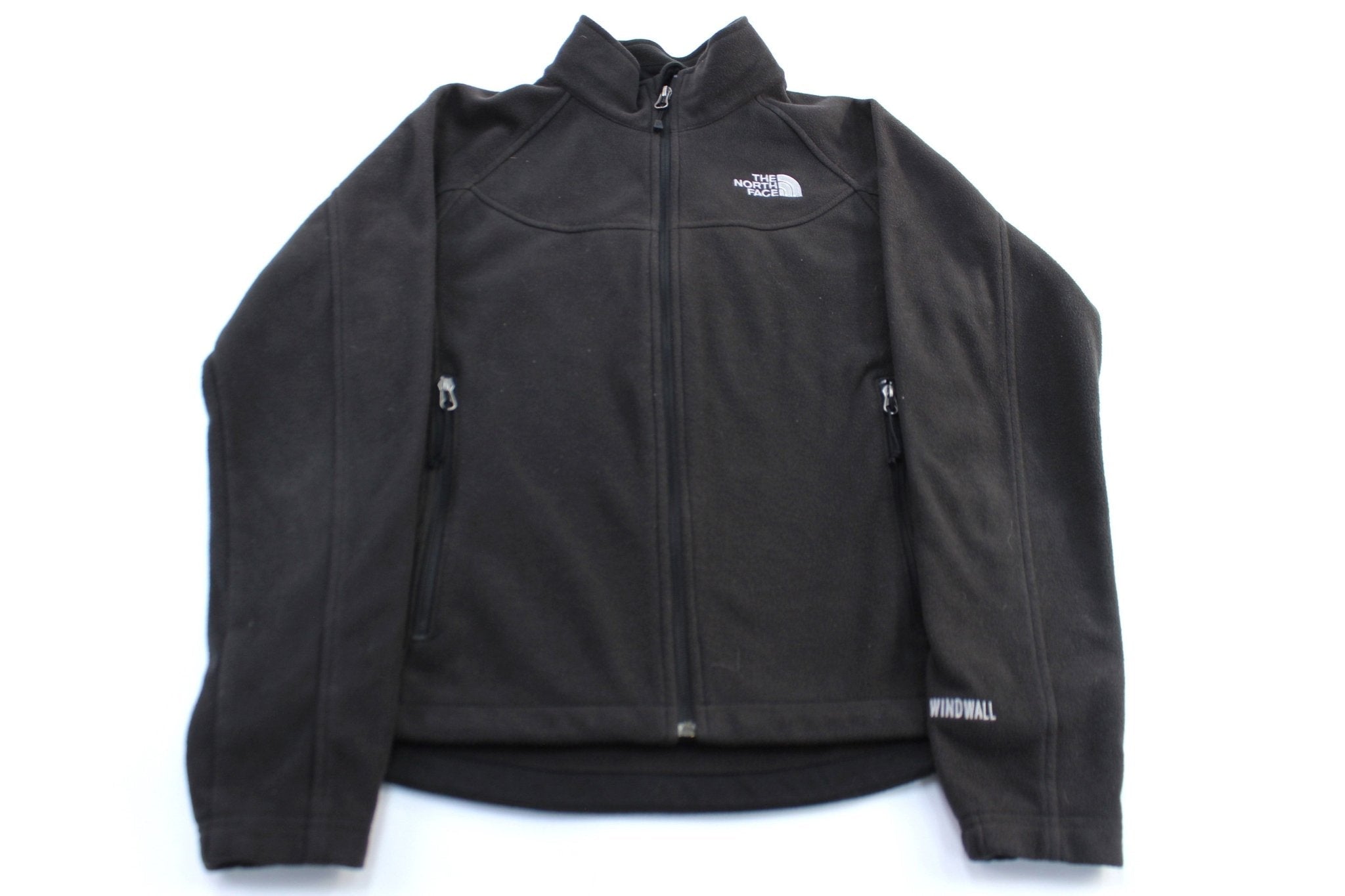 Women's The North Face Embroidered Logo Black WindWall Jacket - Jacket - Thrifted Threads