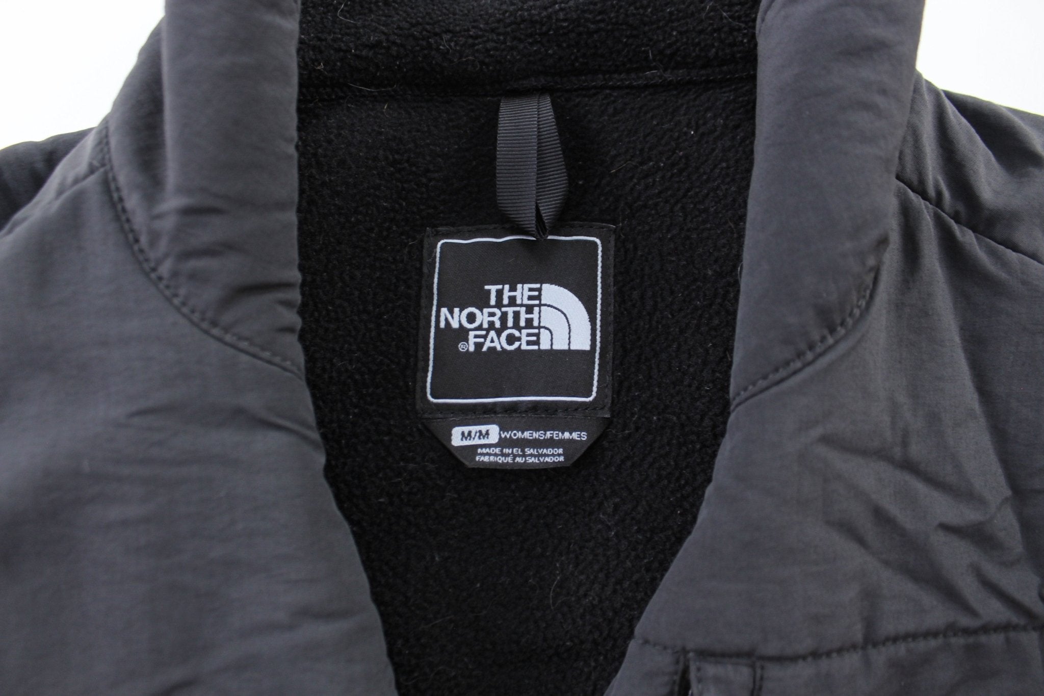 Women's The North Face Embroidered Logo Black Zip Up Jacket - ThriftedThreads.com