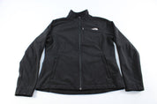 Women's The North Face Embroidered Logo Black Zip Up Jacket - ThriftedThreads.com