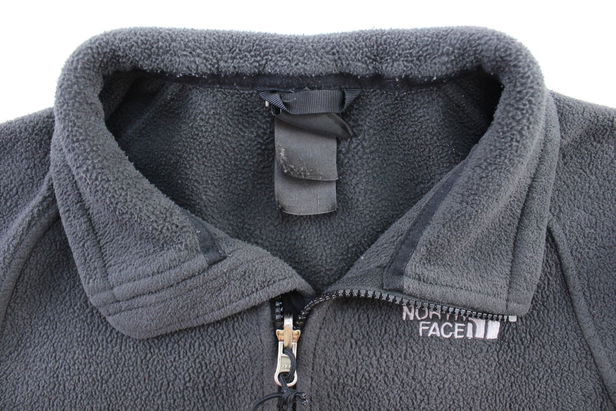 Women's The North Face Embroidered Logo Black Zip Up Jacket - ThriftedThreads.com