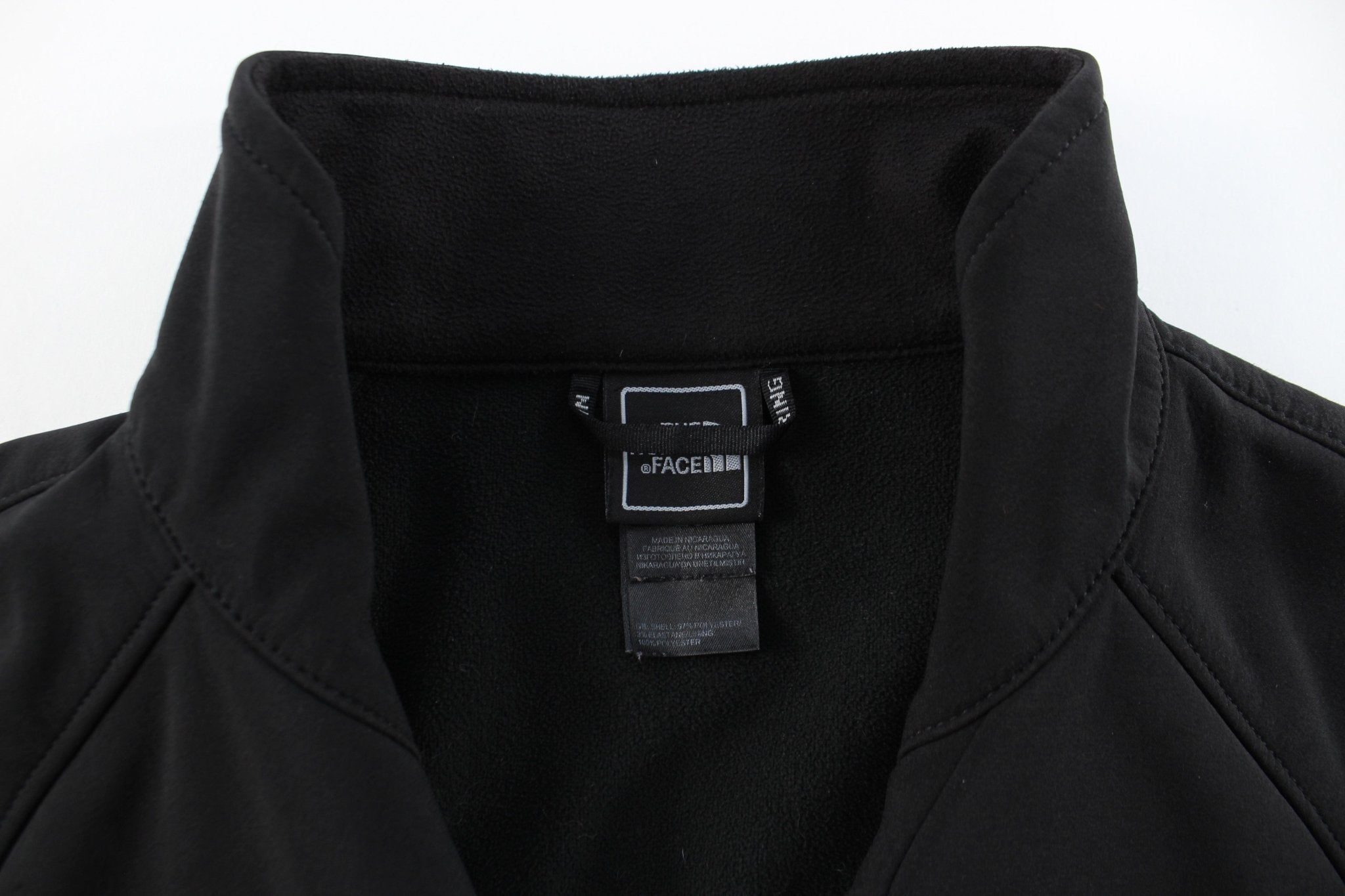 Women's The North Face Embroidered Logo Black Zip Up Jacket - ThriftedThreads.com