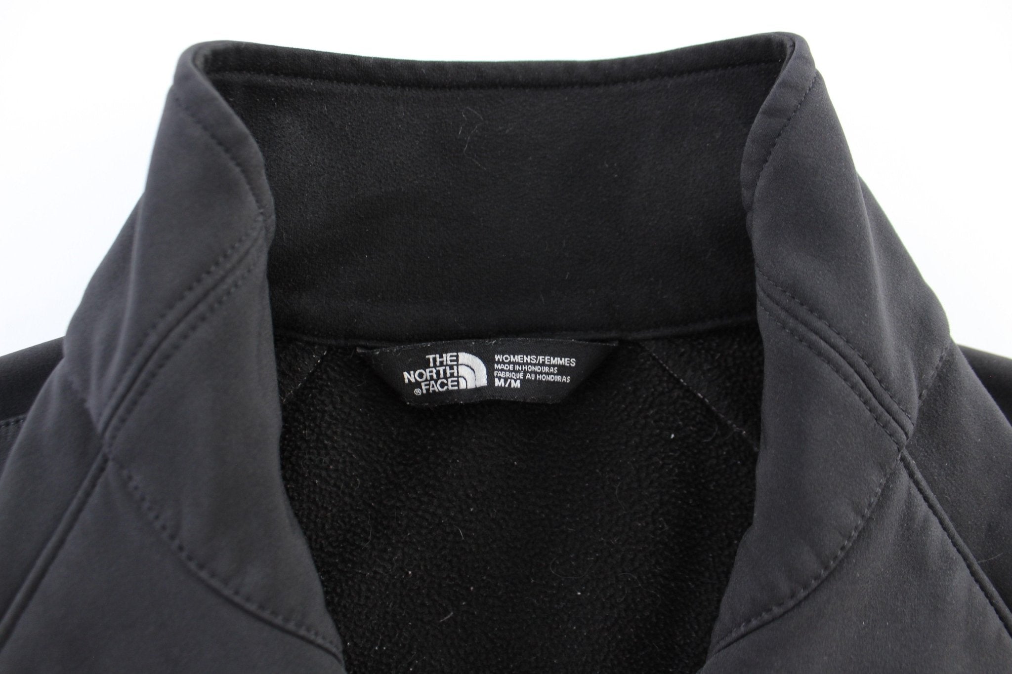 Women's The North Face Embroidered Logo Black Zip Up Jacket - ThriftedThreads.com