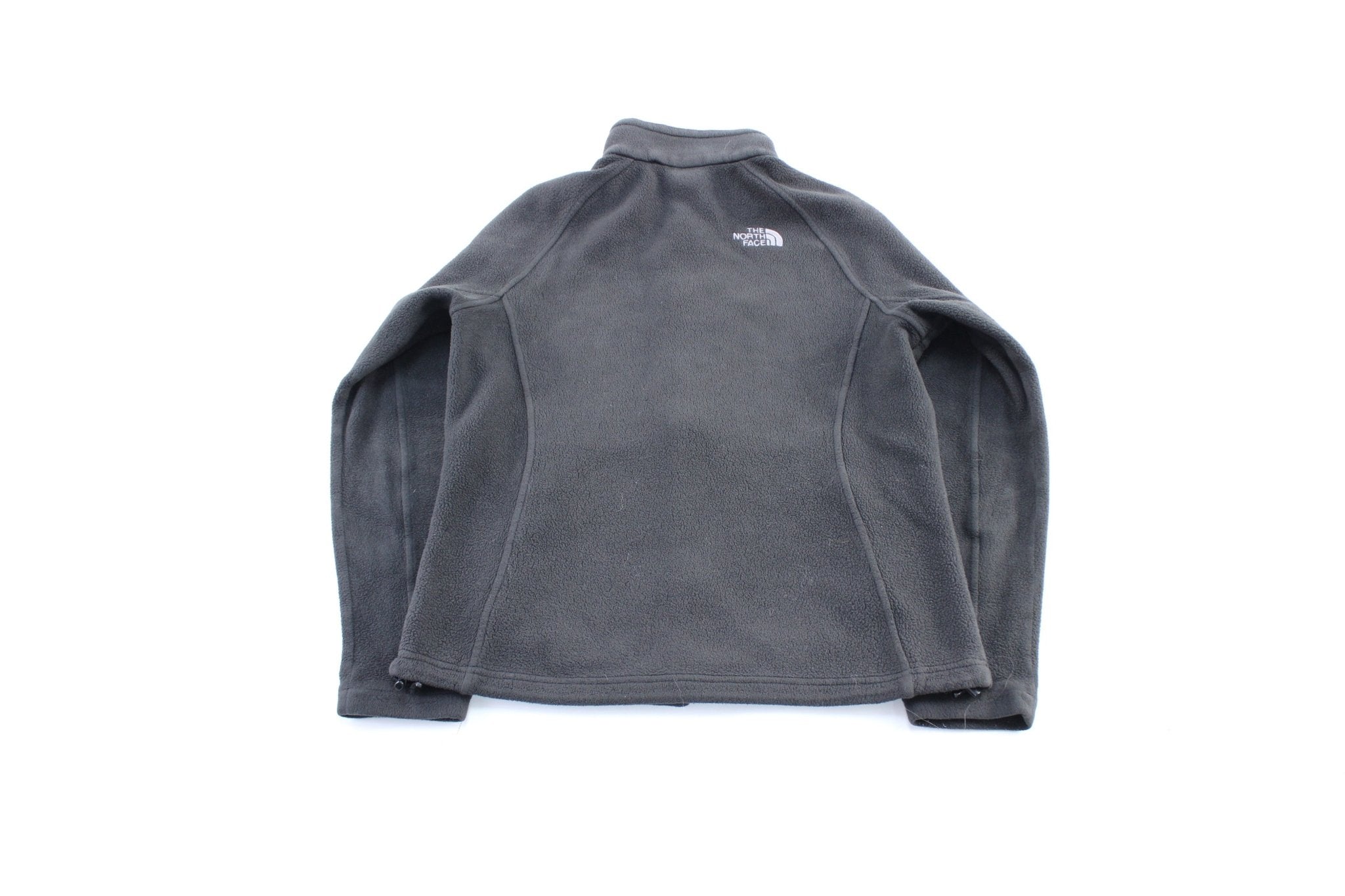 Women's The North Face Embroidered Logo Black Zip Up Jacket - ThriftedThreads.com