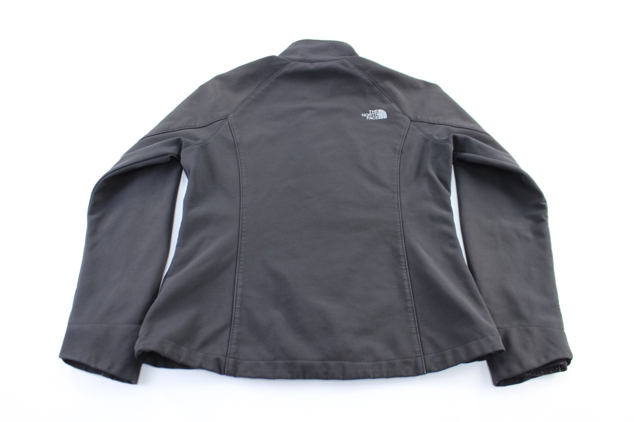 Women's The North Face Embroidered Logo Black Zip Up Jacket - ThriftedThreads.com