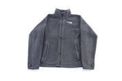Women's The North Face Embroidered Logo Black Zip Up Jacket - ThriftedThreads.com