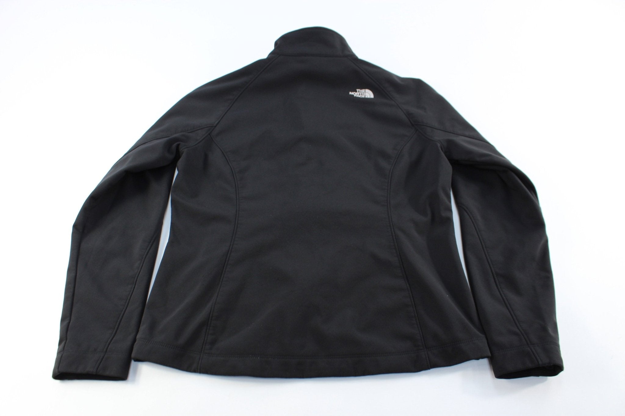 Women's The North Face Embroidered Logo Black Zip Up Jacket - ThriftedThreads.com