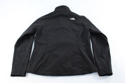 Women's The North Face Embroidered Logo Black Zip Up Jacket - ThriftedThreads.com