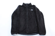 Women's The North Face Embroidered Logo Black Zip Up Jacket - ThriftedThreads.com