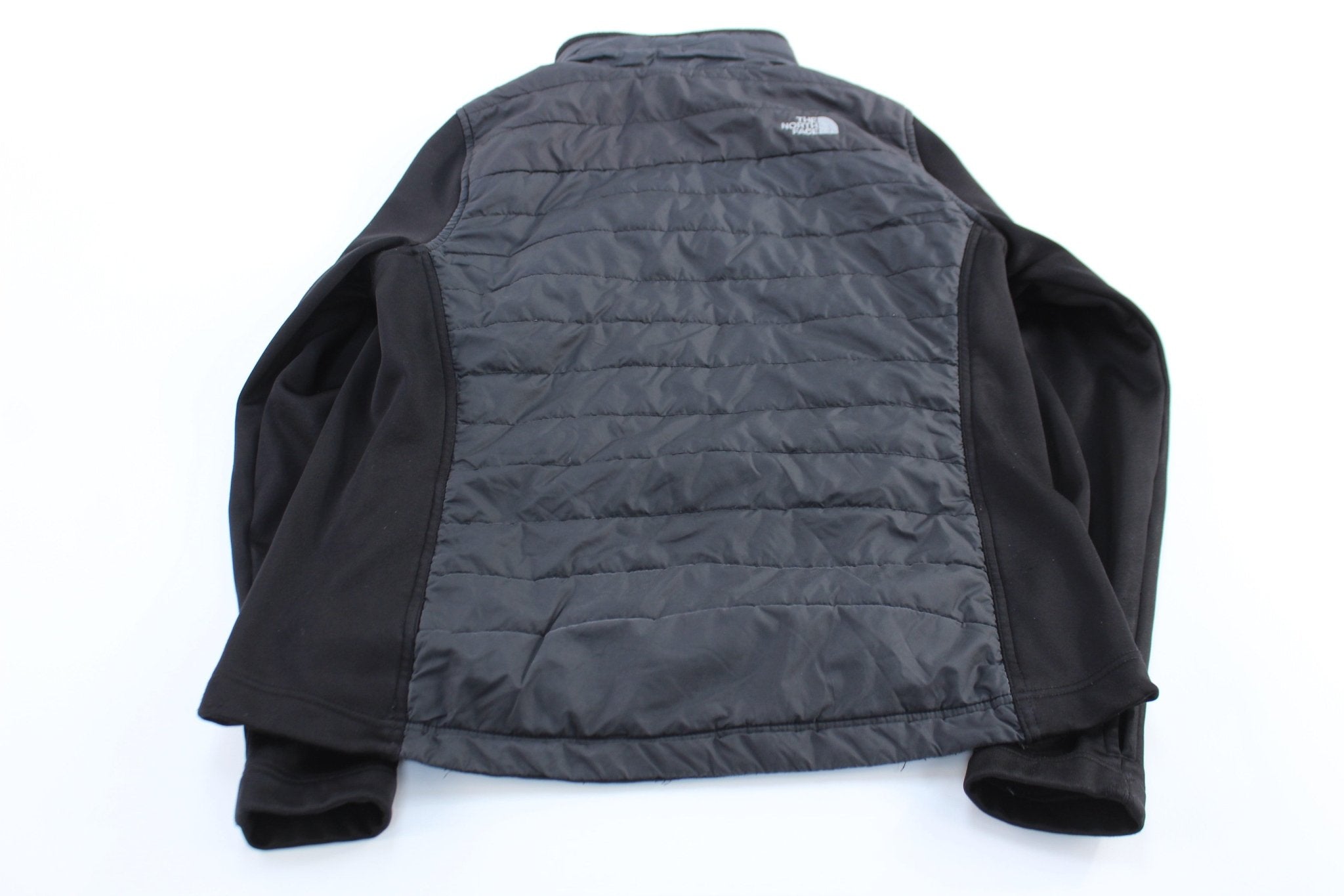 Women's The North Face Embroidered Logo Black Zip Up Jacket - ThriftedThreads.com