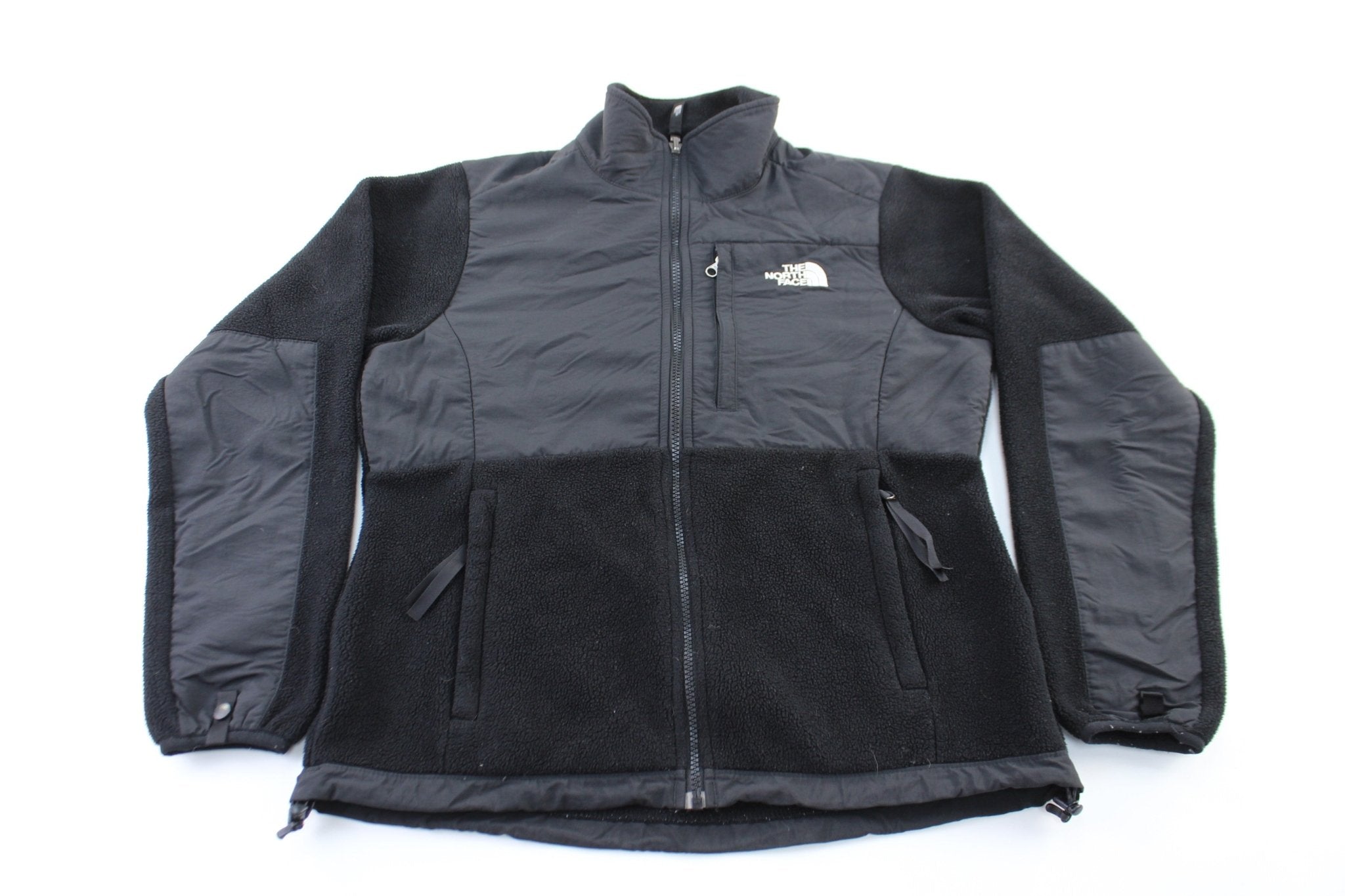 Women's The North Face Embroidered Logo Black Zip Up Jacket - ThriftedThreads.com