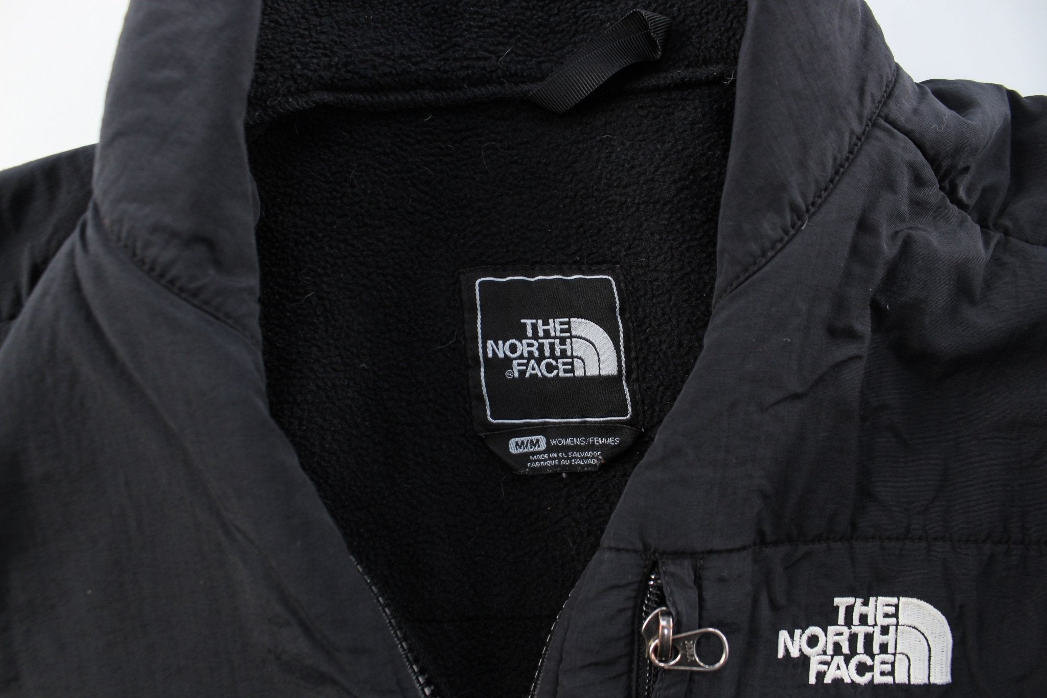 Women's The North Face Embroidered Logo Black Zip Up Jacket - ThriftedThreads.com