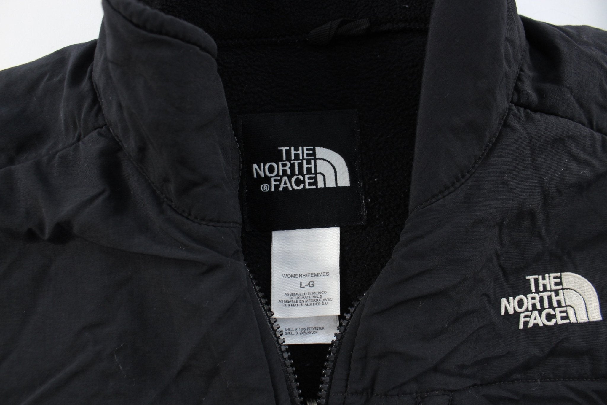 Women's The North Face Embroidered Logo Black Zip Up Jacket - ThriftedThreads.com