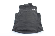 Women's The North Face Embroidered Logo Black Zip Up Vest - ThriftedThreads.com