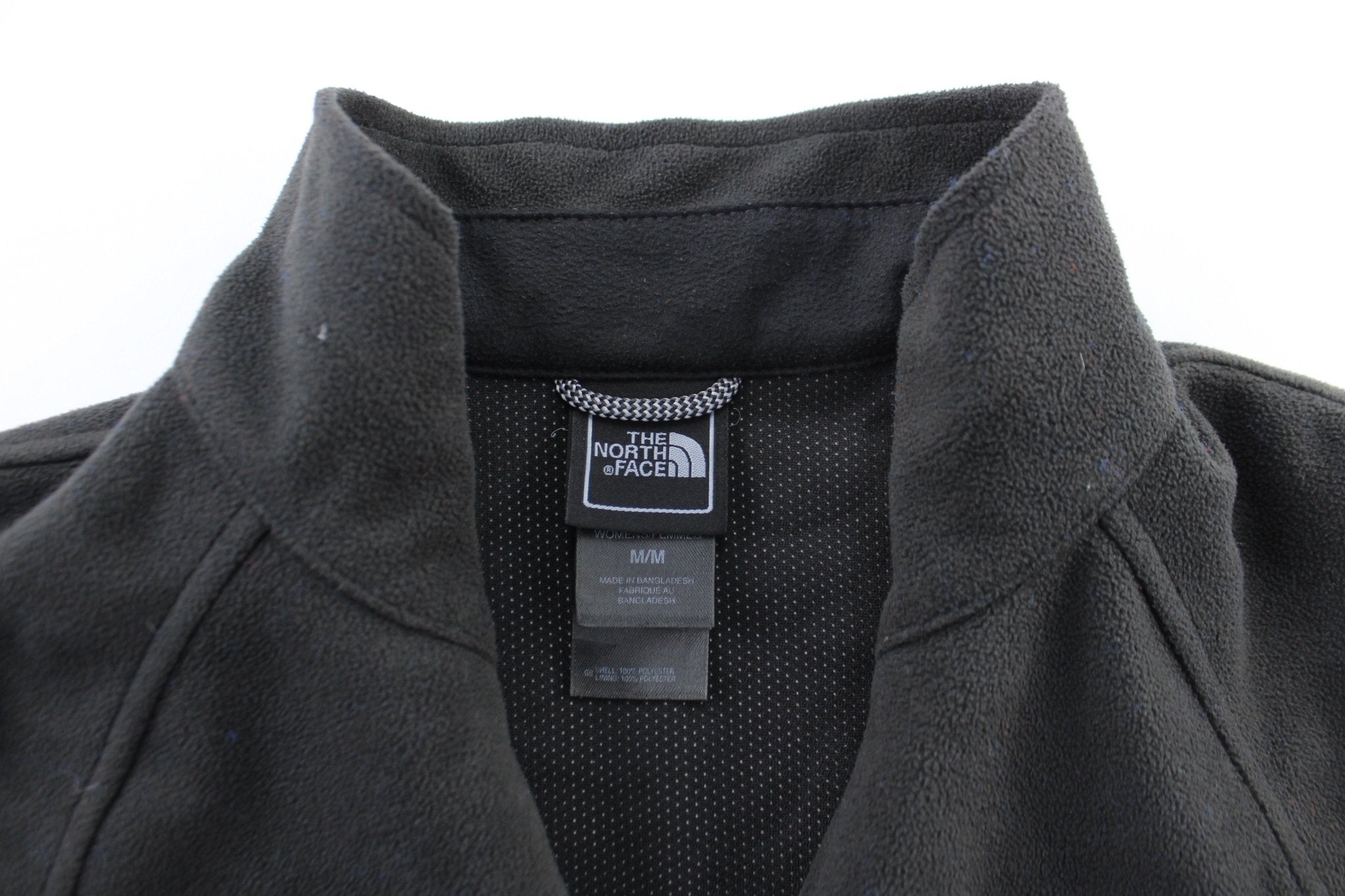 Women's The North Face Embroidered Logo Black Zip Up Vest - ThriftedThreads.com