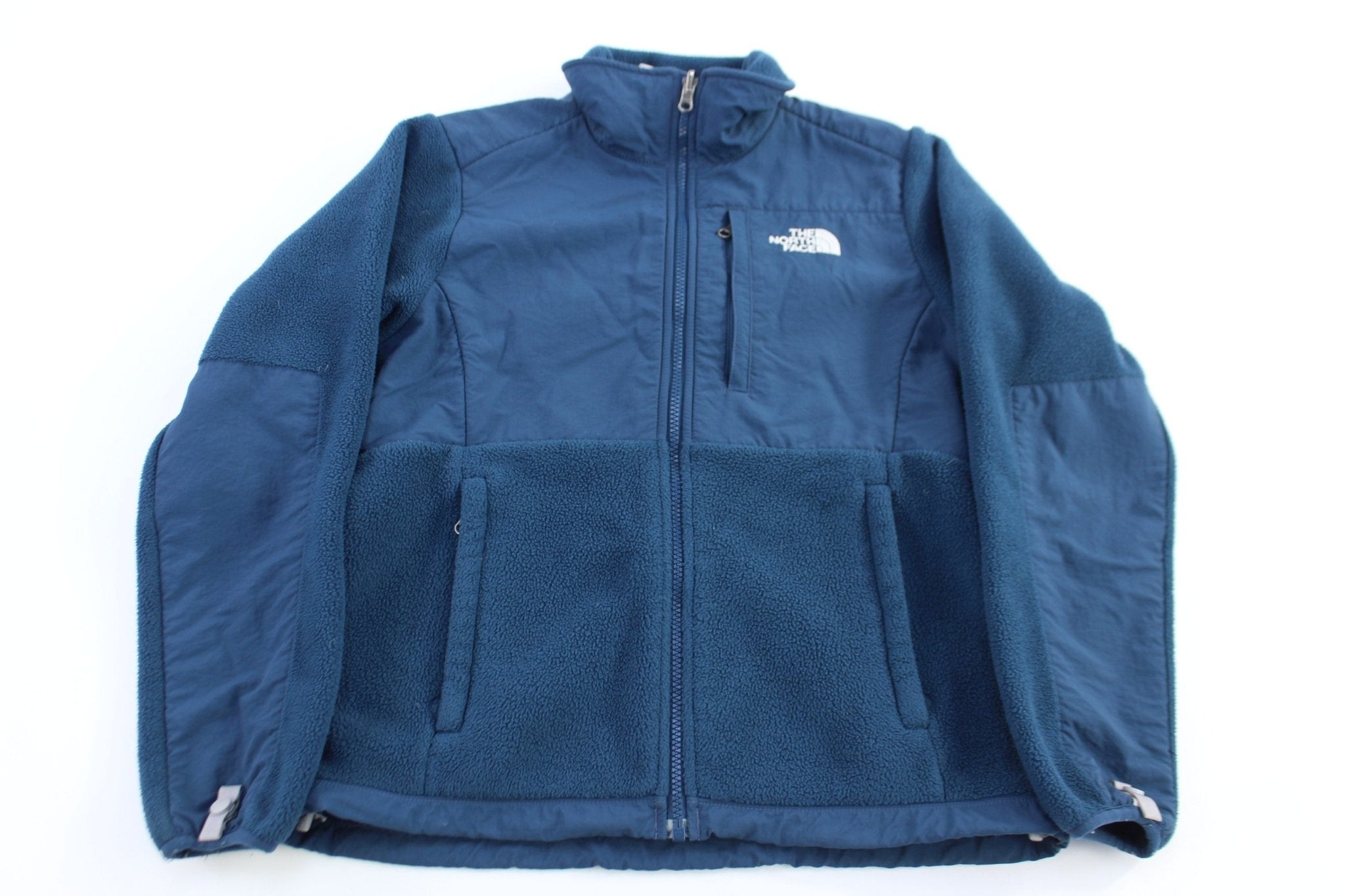 Women's The North Face Embroidered Logo Blue Full Zip Jacket - jacket - Thrifted Threads
