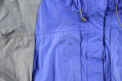 Women's The North Face Embroidered Logo Blue & Grey Zip Up Jacket - ThriftedThreads.com