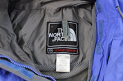 Women's The North Face Embroidered Logo Blue & Grey Zip Up Jacket - ThriftedThreads.com