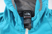 Women's The North Face Embroidered Logo Blue Zip Up Jacket - ThriftedThreads.com